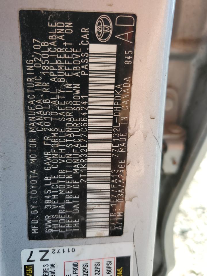 2007 Toyota Corolla Matrix Xr VIN: 2T1KR32E77C664241 Lot: 81993325