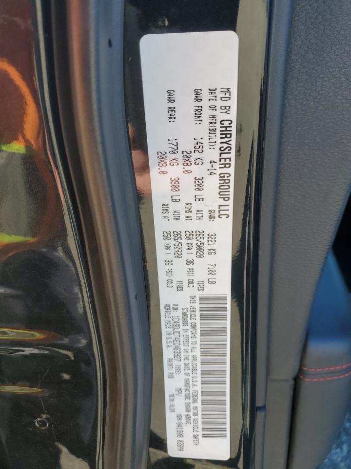 2014 Dodge Durango R/T VIN: 1C4SDJCT4EC483927 Lot: 85338505