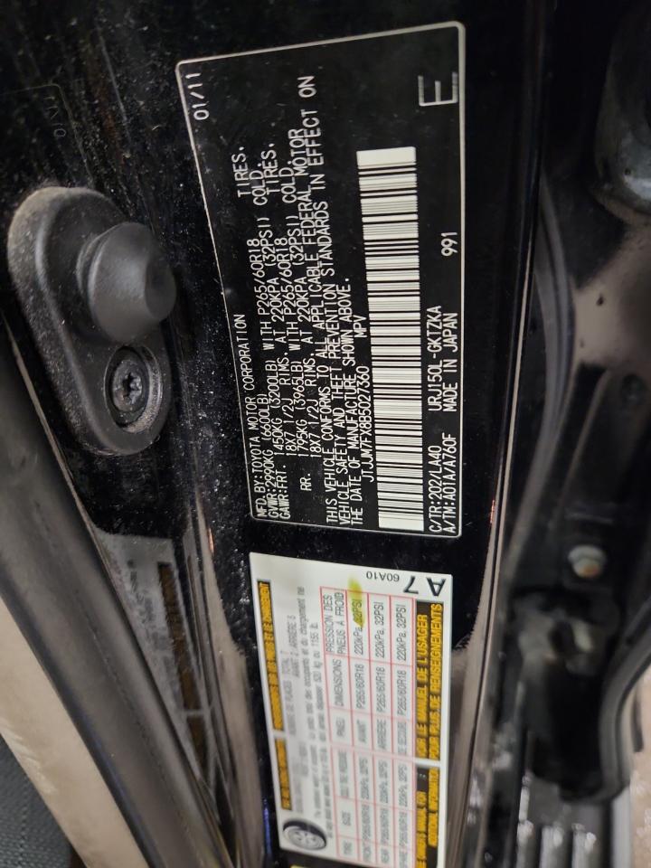 2011 Lexus Gx 460 Premium VIN: JTJJM7FX8B5027360 Lot: 90475155