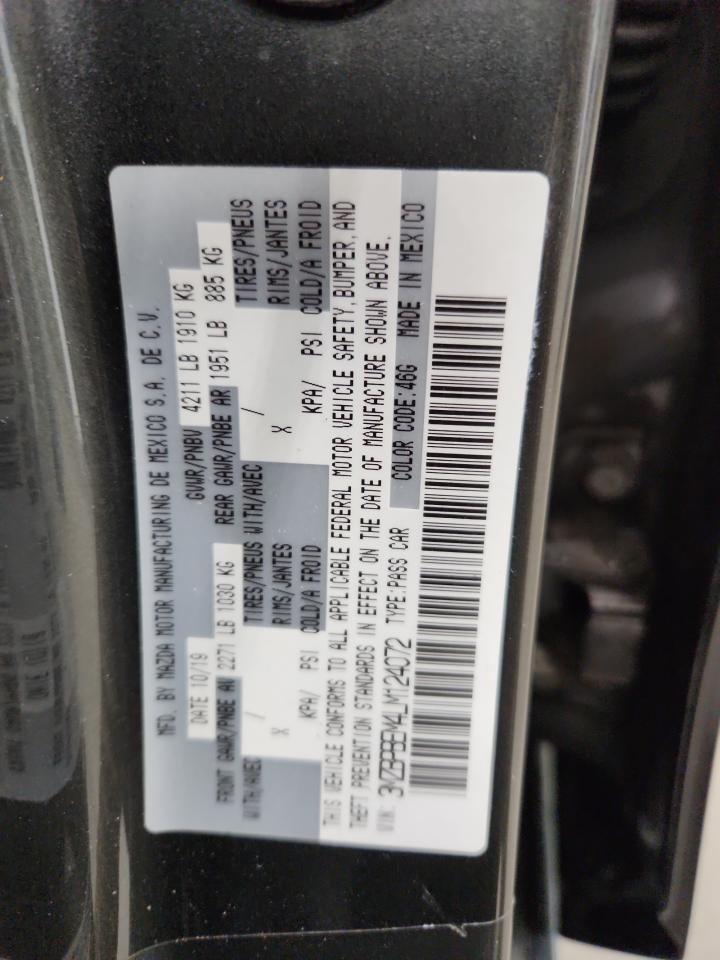 2020 Mazda 3 Premium VIN: 3MZBPBEM4LM124072 Lot: 91226475