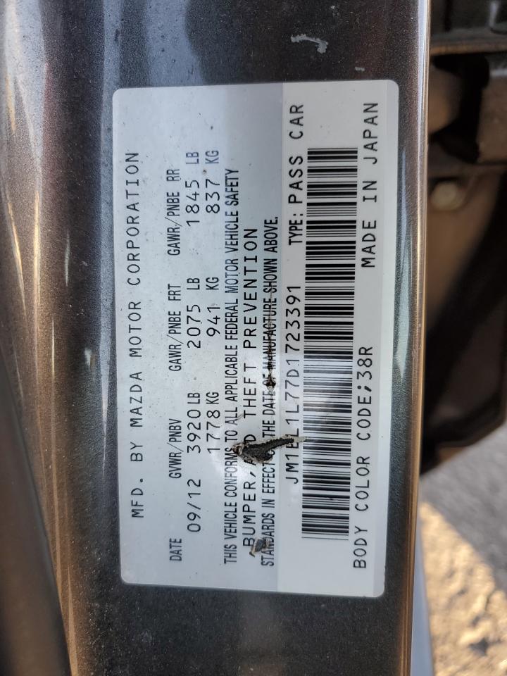 2013 Mazda 3 I VIN: JM1BL1L77D1723391 Lot: 87082445