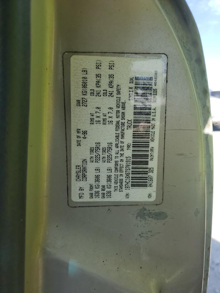 1996 Dodge Ram 1500 VIN: 1B7HC16X6TS701915 Lot: 85579165