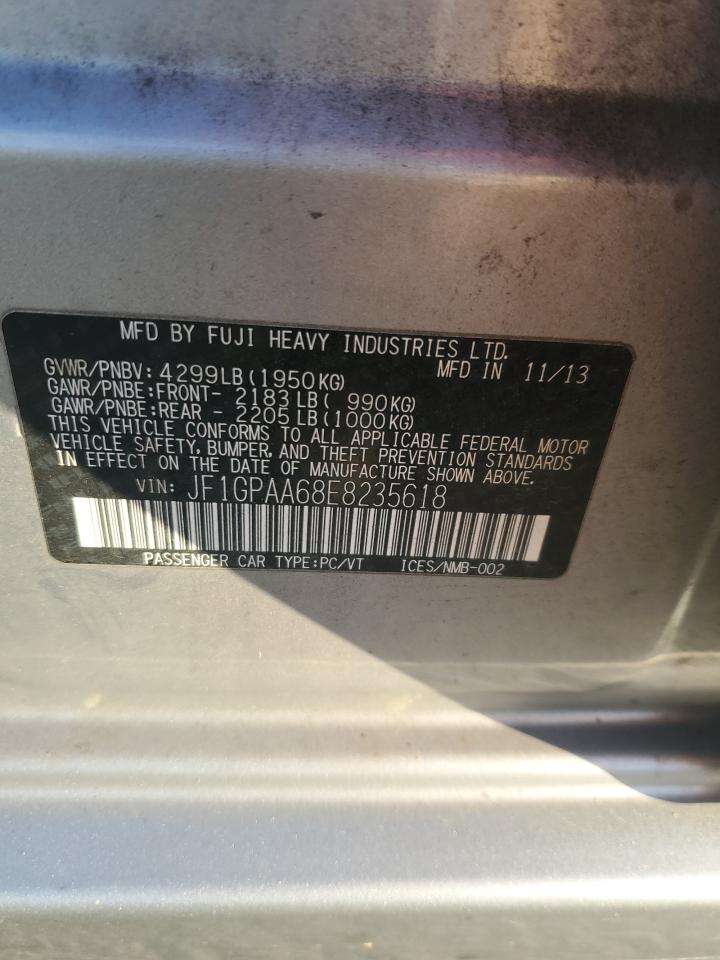 2014 Subaru Impreza VIN: JF1GPAA68E8235618 Lot: 85339565