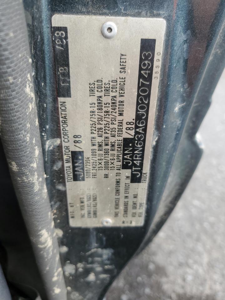 1988 Toyota Pickup Rn63 Std VIN: JT4RN63A6J0207493 Lot: 82461165