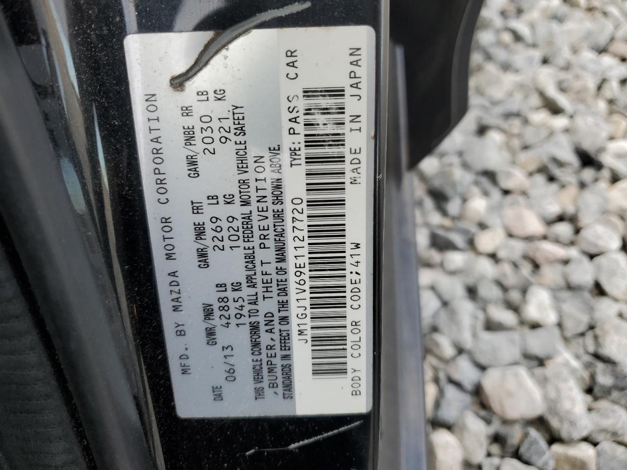 2014 Mazda 6 Touring VIN: JM1GJ1V69E1127720 Lot: 86115525