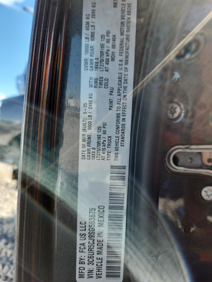 2025 Ram 2500 Tradesman VIN: 3C6UR5CJ9SG563675 Lot: 82168115