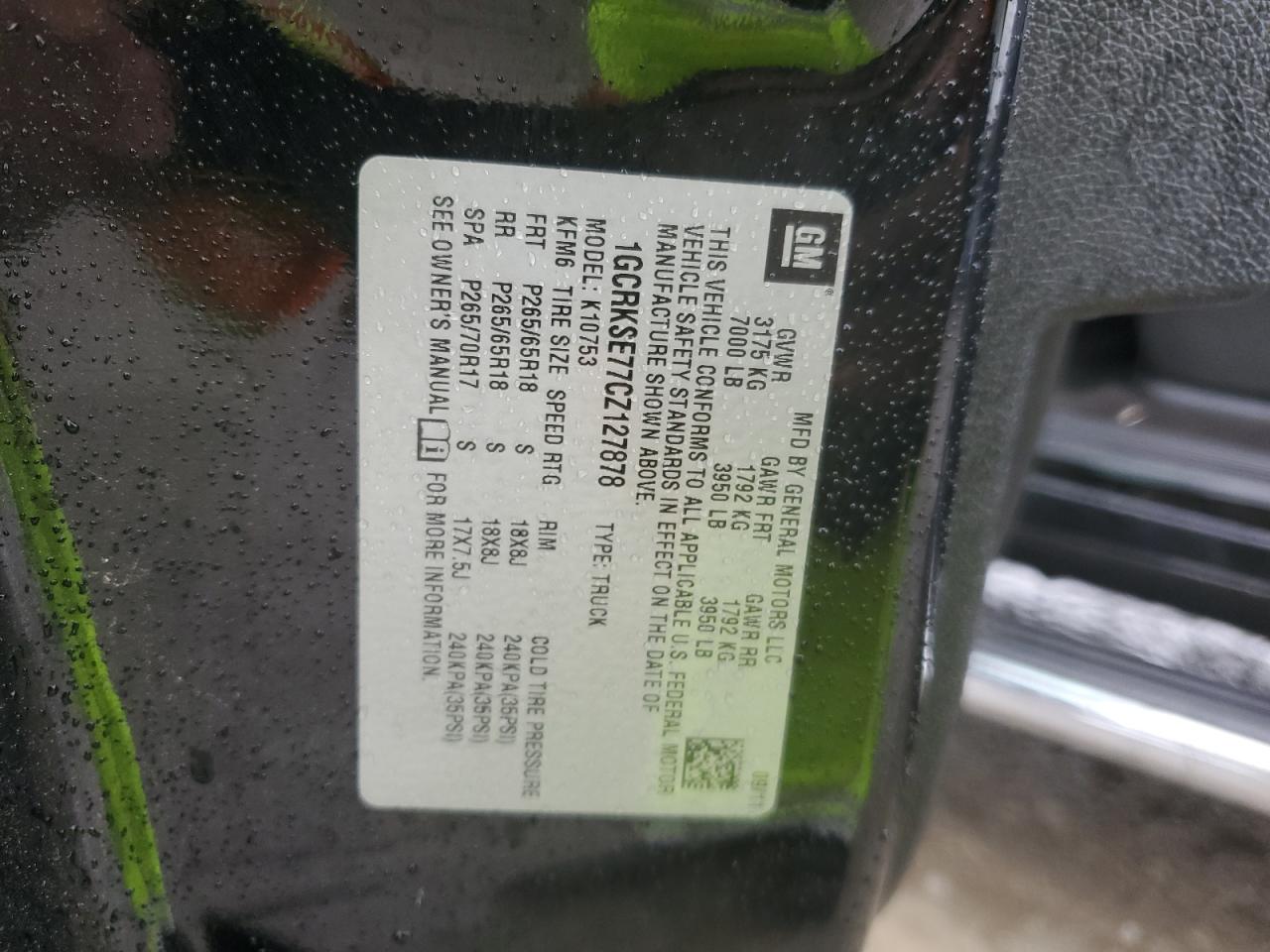 2012 Chevrolet Silverado K1500 Lt VIN: 1GCRKSE77CZ127878 Lot: 86060835