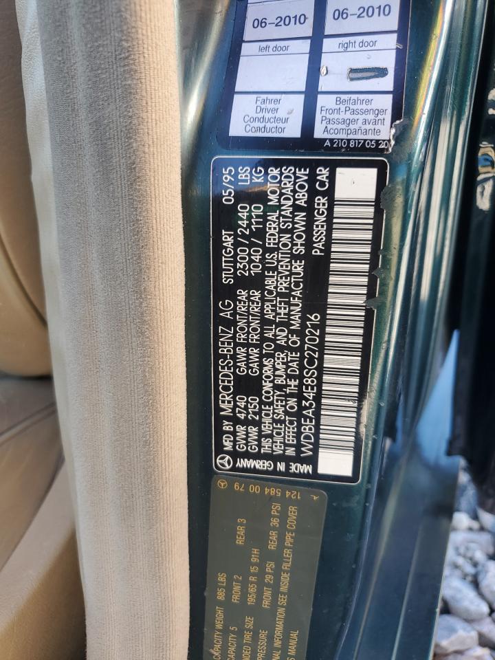 1995 Mercedes-Benz E 420 Base VIN: WDBEA34E8SC270216 Lot: 82418715