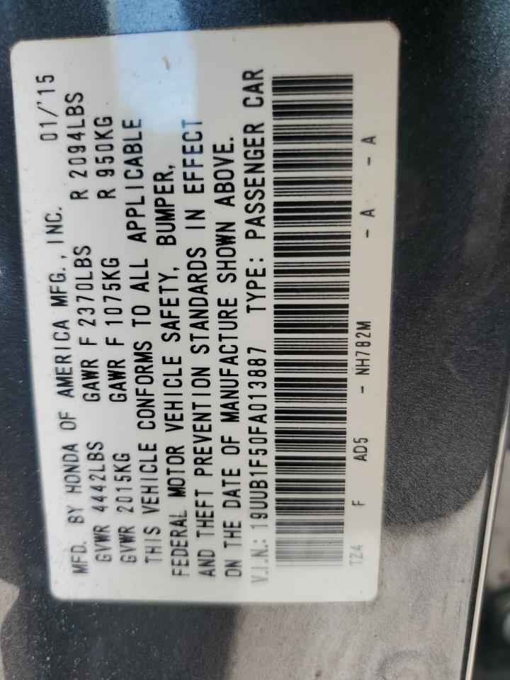 2015 Acura Tlx Tech VIN: 19UUB1F50FA013887 Lot: 90440035