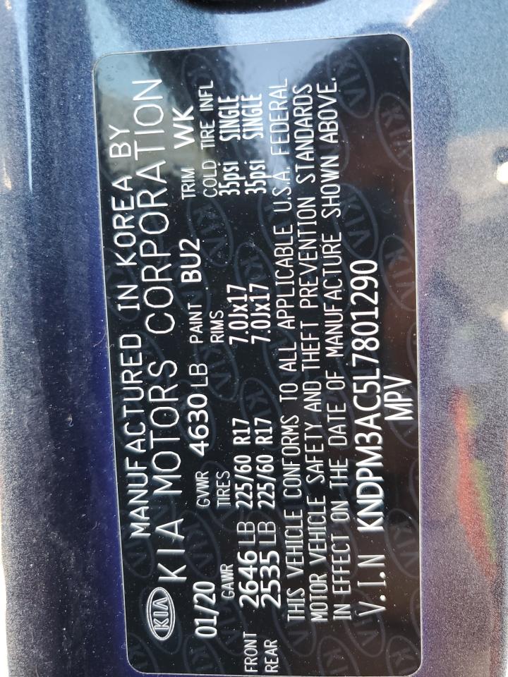 2020 Kia Sportage Lx VIN: KNDPM3AC5L7801290 Lot: 86433805