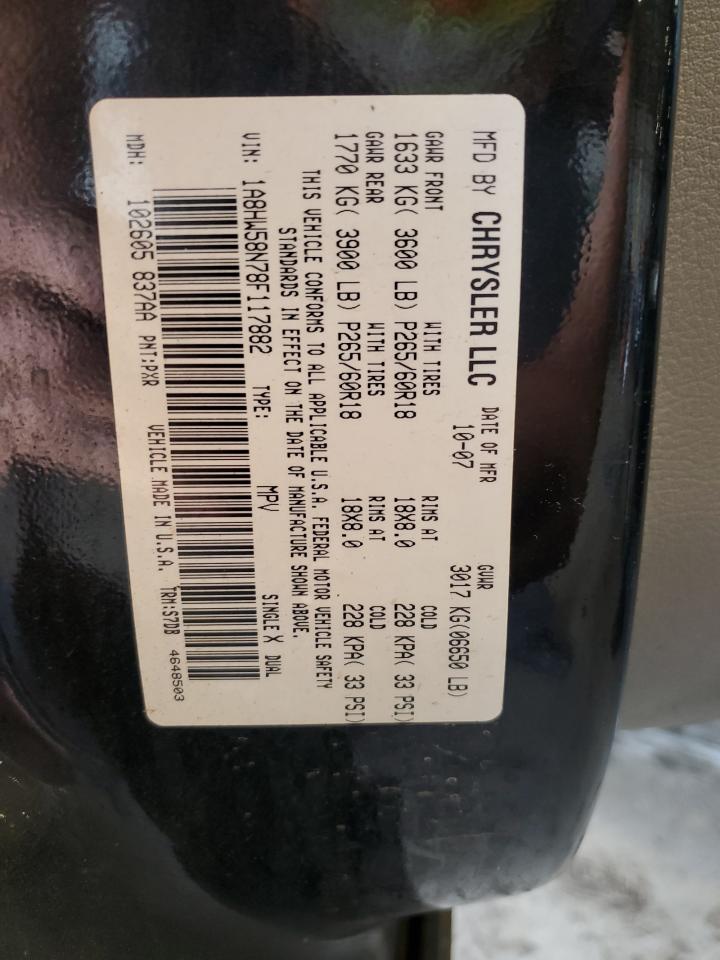 2008 Chrysler Aspen Limited VIN: 1A8HW58N78F117882 Lot: 62403915