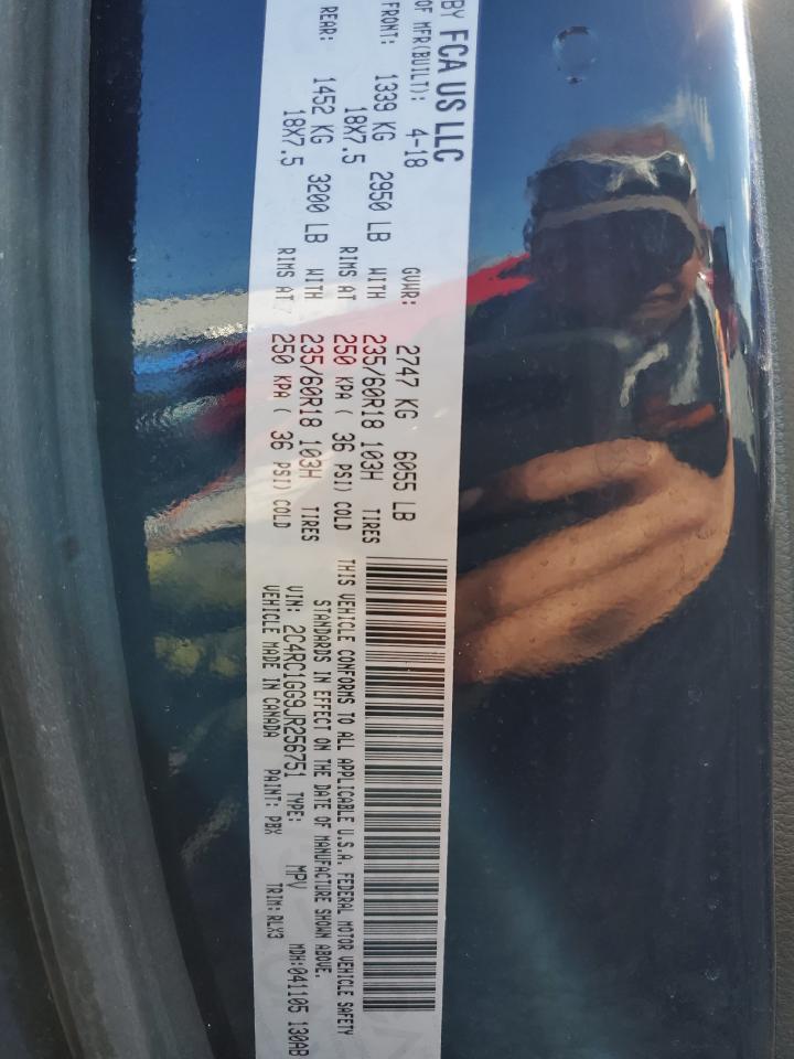 2018 Chrysler Pacifica Limited VIN: 2C4RC1GG9JR256751 Lot: 81938295