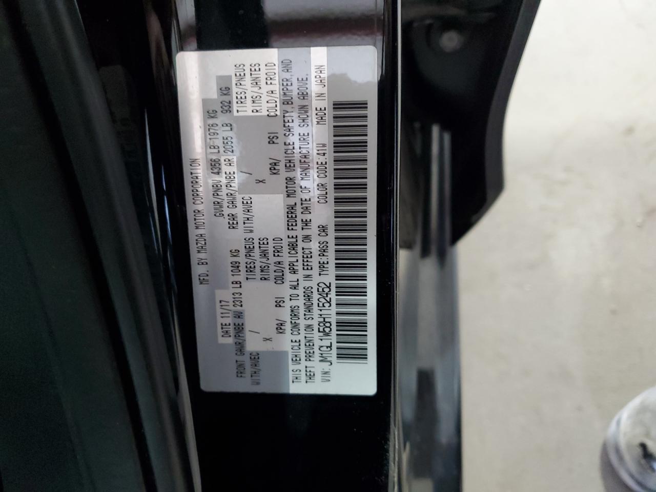 2017 Mazda 6 Grand Touring VIN: JM1GL1W58H1152452 Lot: 90044735