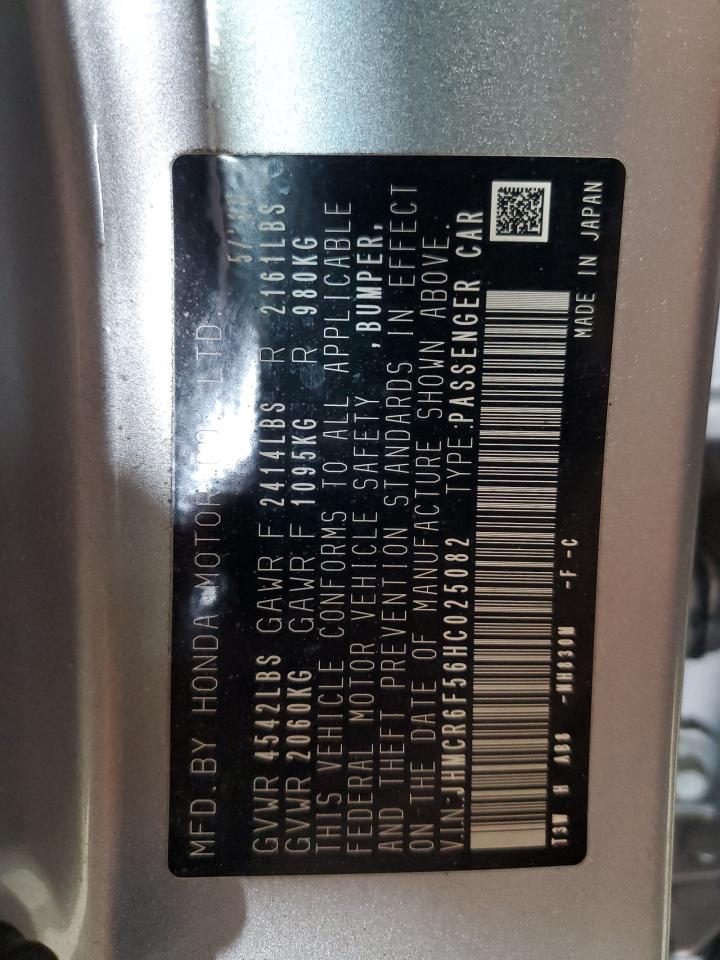 2017 Honda Accord Hybrid Exl VIN: JHMCR6F56HC025082 Lot: 81887865