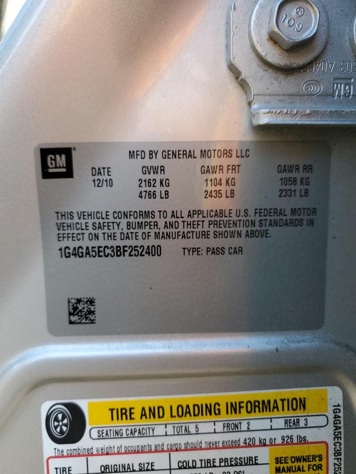 2011 Buick Lacrosse Cx VIN: 1G4GA5EC3BF252400 Lot: 85322955