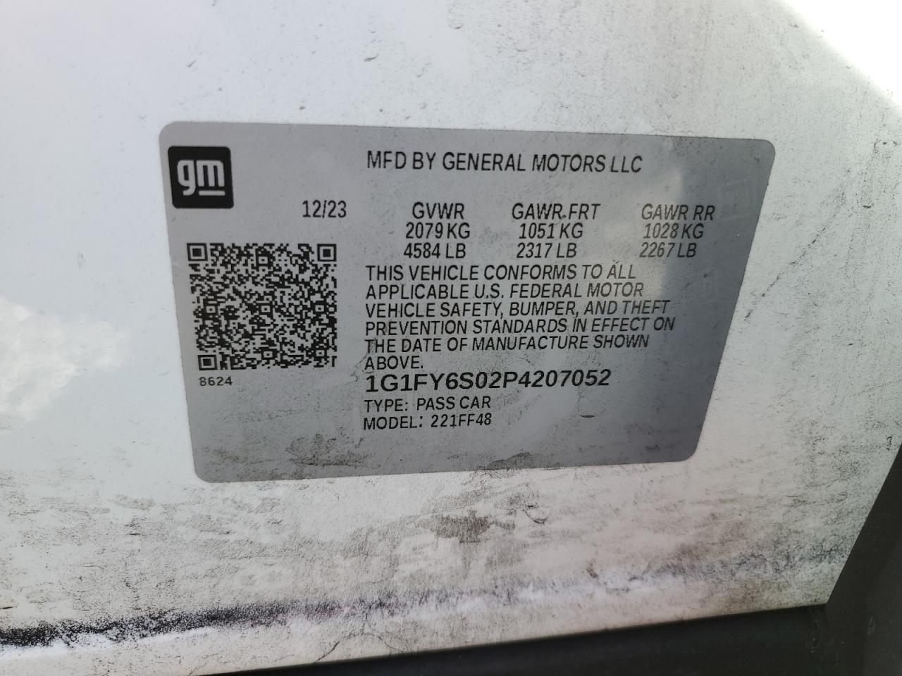 2023 Chevrolet Bolt Euv Lt VIN: 1G1FY6S02P4207052 Lot: 84762305