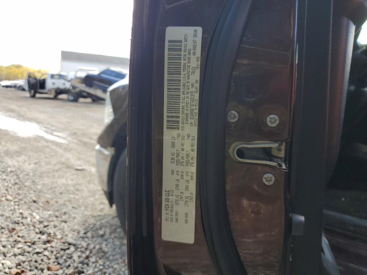 2015 Ram 1500 St VIN: 3C6RR6KT6FG651975 Lot: 87086155