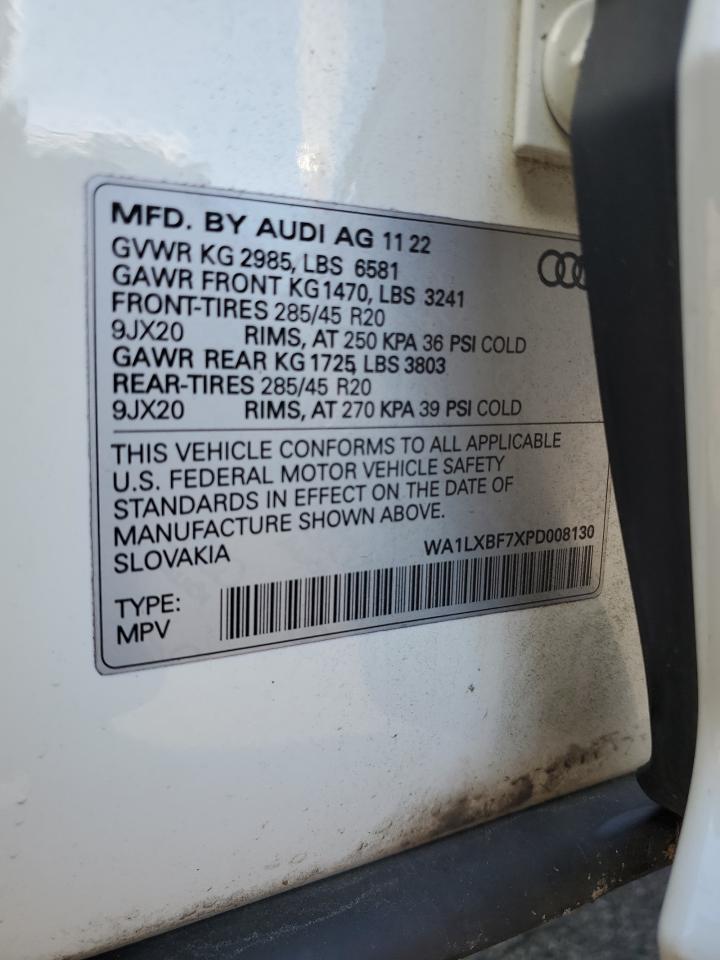 2023 Audi Q7 Premium Plus VIN: WA1LXBF7XPD008130 Lot: 66497515