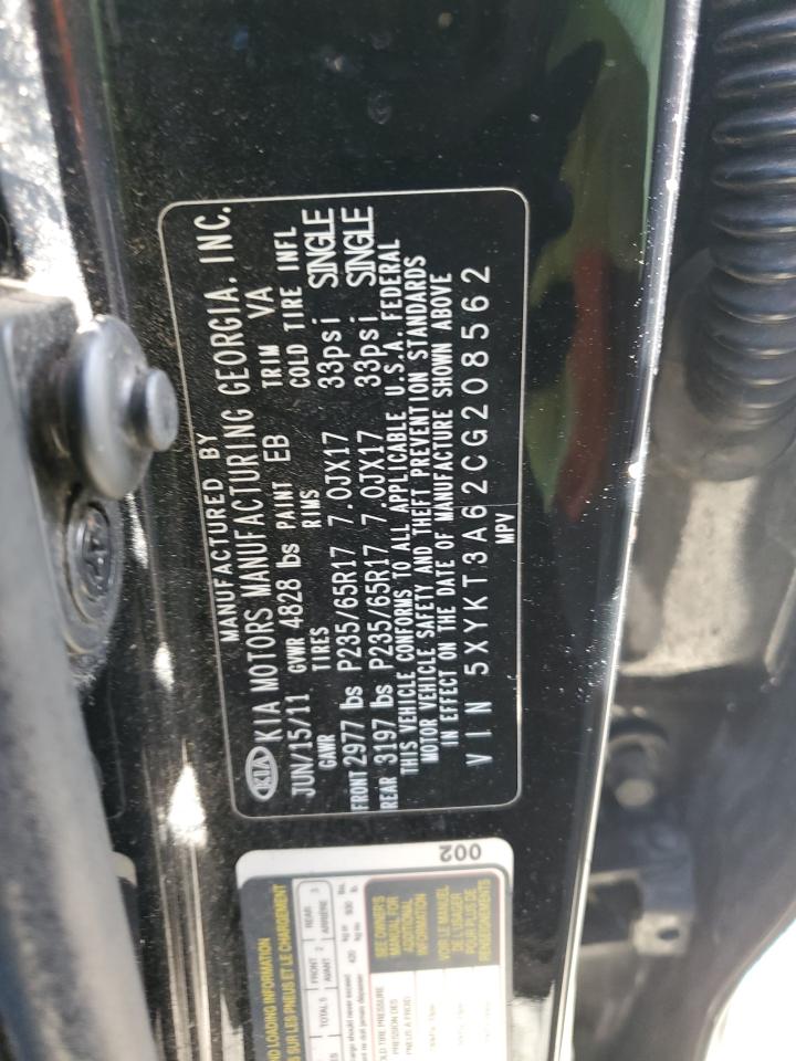 2012 Kia Sorento Base VIN: 5XYKT3A62CG208562 Lot: 84577145