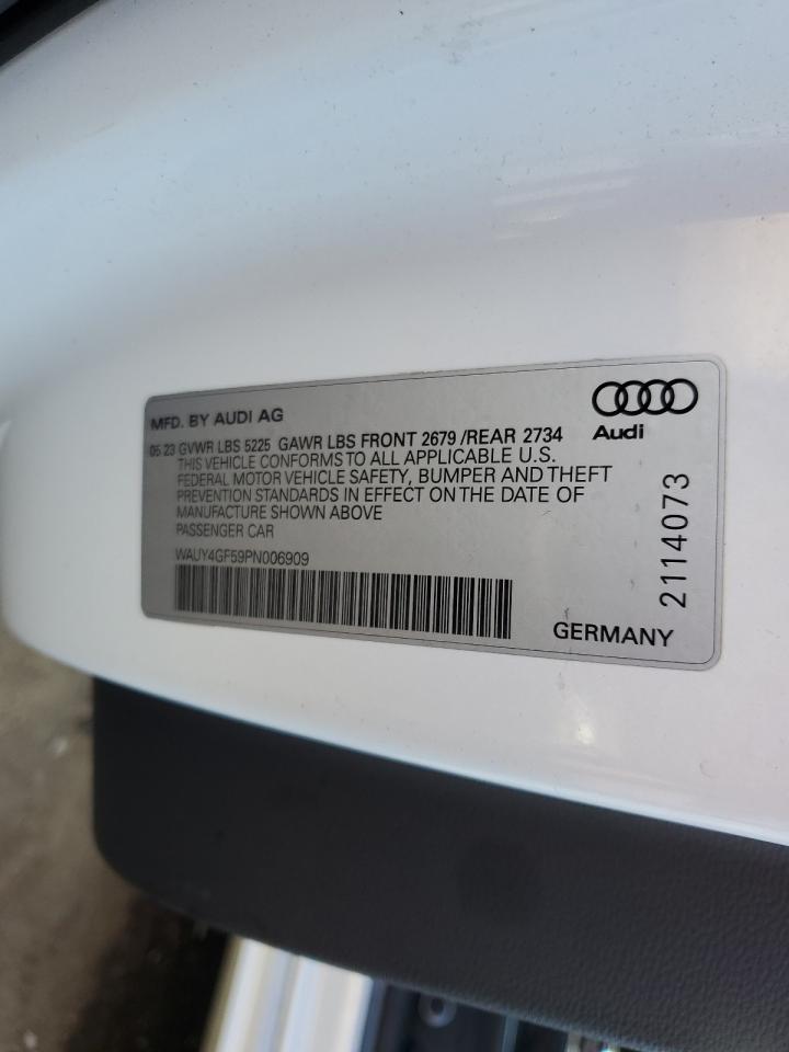 2023 Audi S5 Prestige VIN: WAUY4GF59PN006909 Lot: 86273625