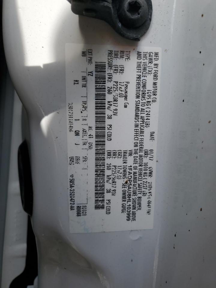 2017 Ford C-Max Se VIN: 1FADP5AU8HL103999 Lot: 81863945