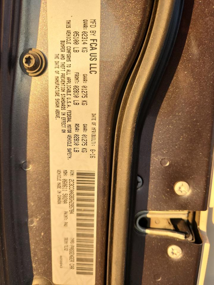 2016 Chrysler 300 Limited VIN: 2C3CCAAG8GH295784 Lot: 86179615