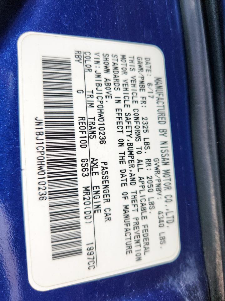 2017 Nissan Rogue Sport S VIN: JN1BJ1CP0HW010236 Lot: 90313175