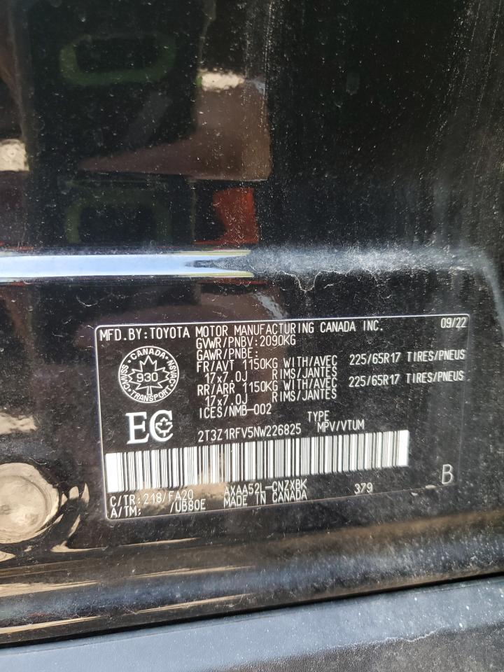 2022 Toyota Rav4 Le VIN: 2T3Z1RFV5NW226825 Lot: 81559675