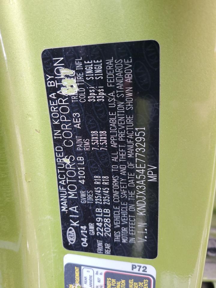 2014 Kia Soul ! VIN: KNDJX3A54E7732951 Lot: 82377895