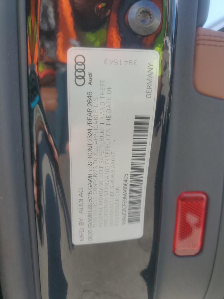2021 Audi A5 Premium Plus 40 VIN: WAUCBCF59MA006405 Lot: 81869765