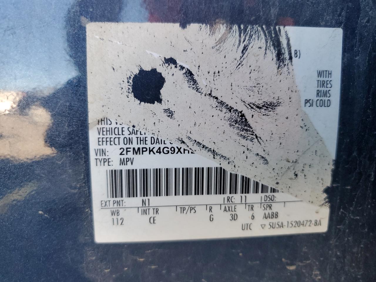 2017 Ford Edge Se VIN: 2FMPK4G9XHBC50744 Lot: 84559545