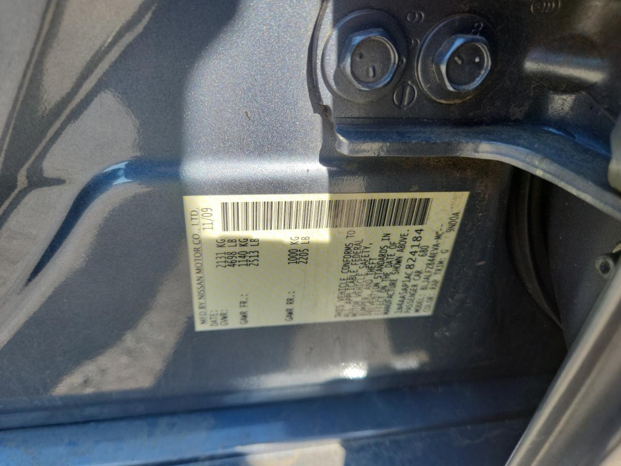 2010 Nissan Maxima S VIN: 1N4AA5AP1AC824184 Lot: 84749465