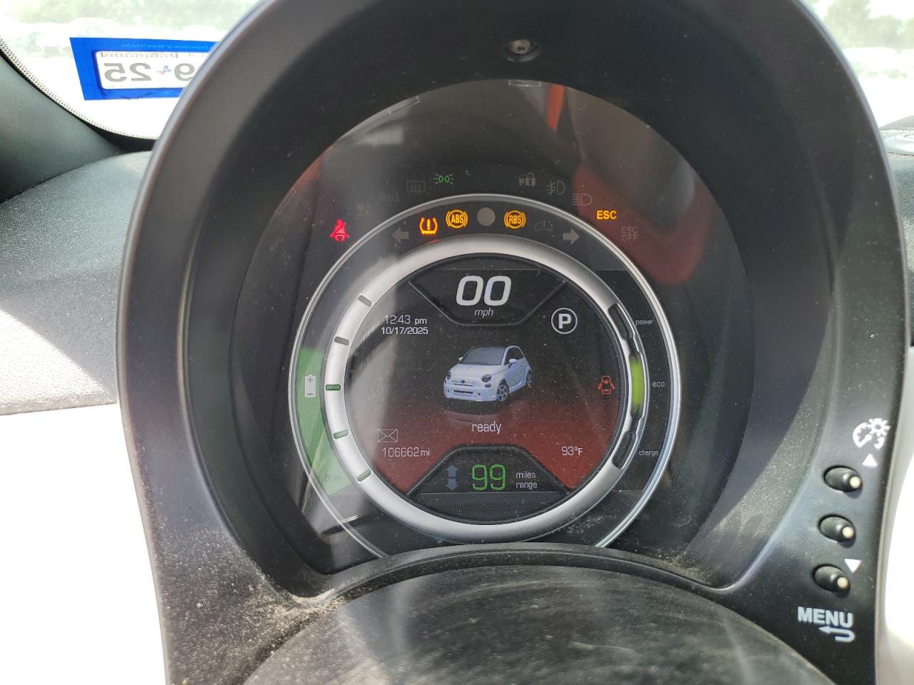 2013 Fiat 500 Electric VIN: 3C3CFFGE3DT745953 Lot: 87402085