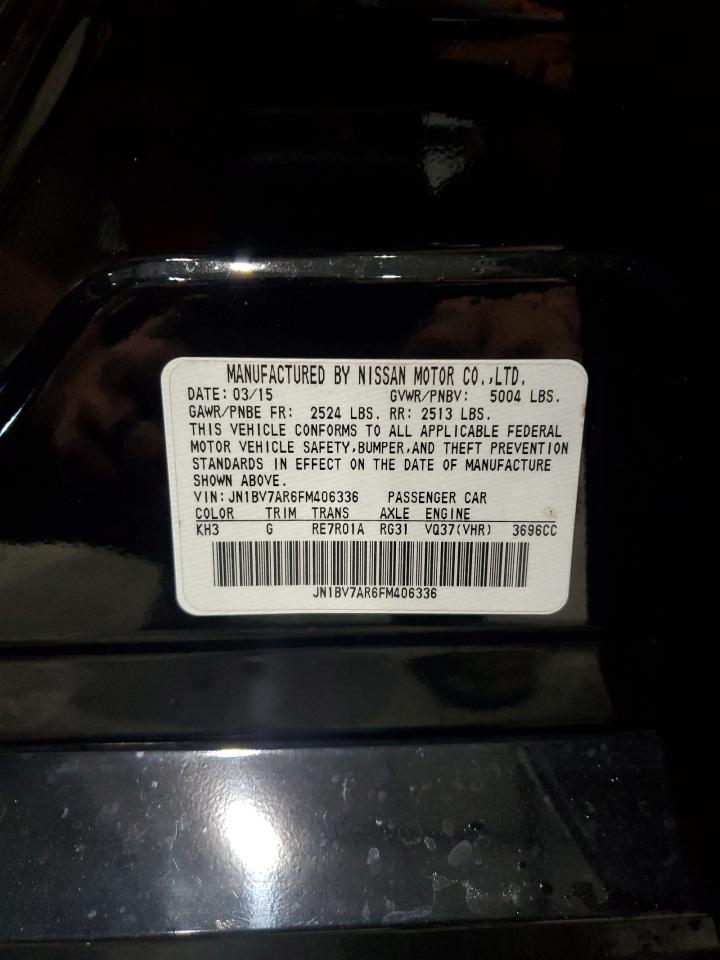 2015 Infiniti Q50 Base VIN: JN1BV7AR6FM406336 Lot: 84762015