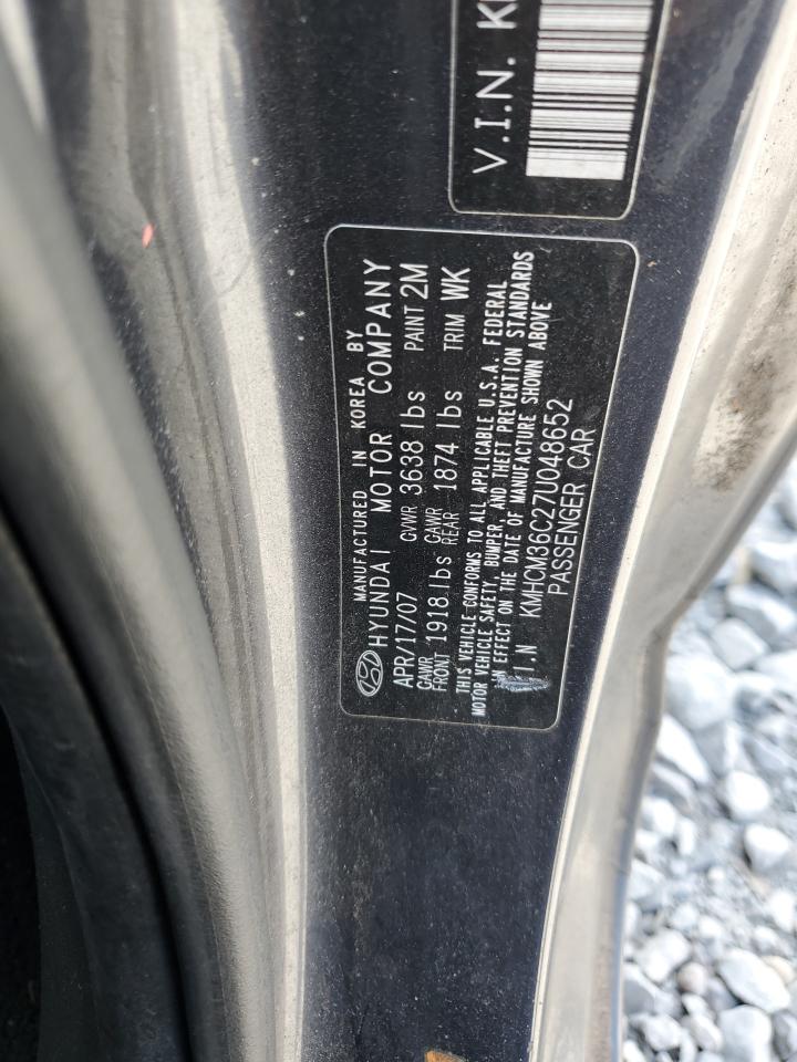 2007 Hyundai Accent Gs VIN: KMHCM36C27U048652 Lot: 84708955