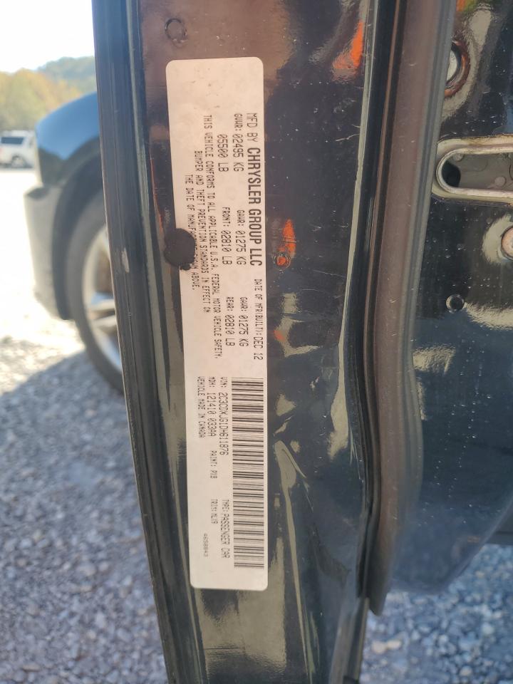 2013 Dodge Charger Sxt VIN: 2C3CDXJG1DH611876 Lot: 86279505