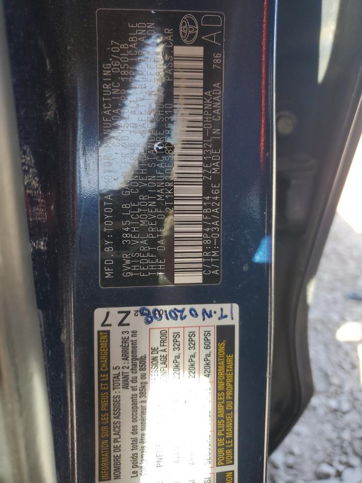 2008 Toyota Corolla Matrix Xr VIN: 2T1KR30E58C686310 Lot: 82184005