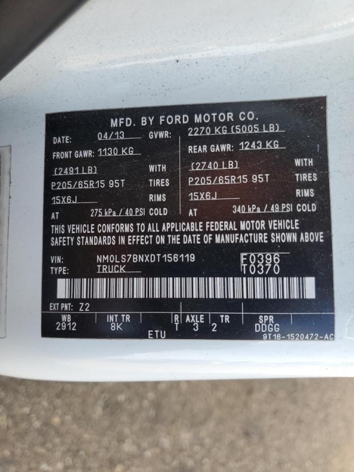 2013 Ford Transit Connect Delivery Van VIN: NM0LS7BNXDT156119 Lot: 86241085