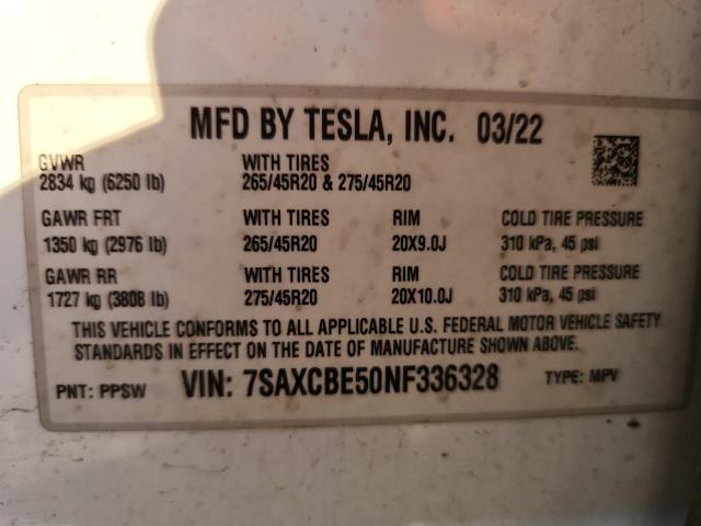 2022 TESLA MODEL X   