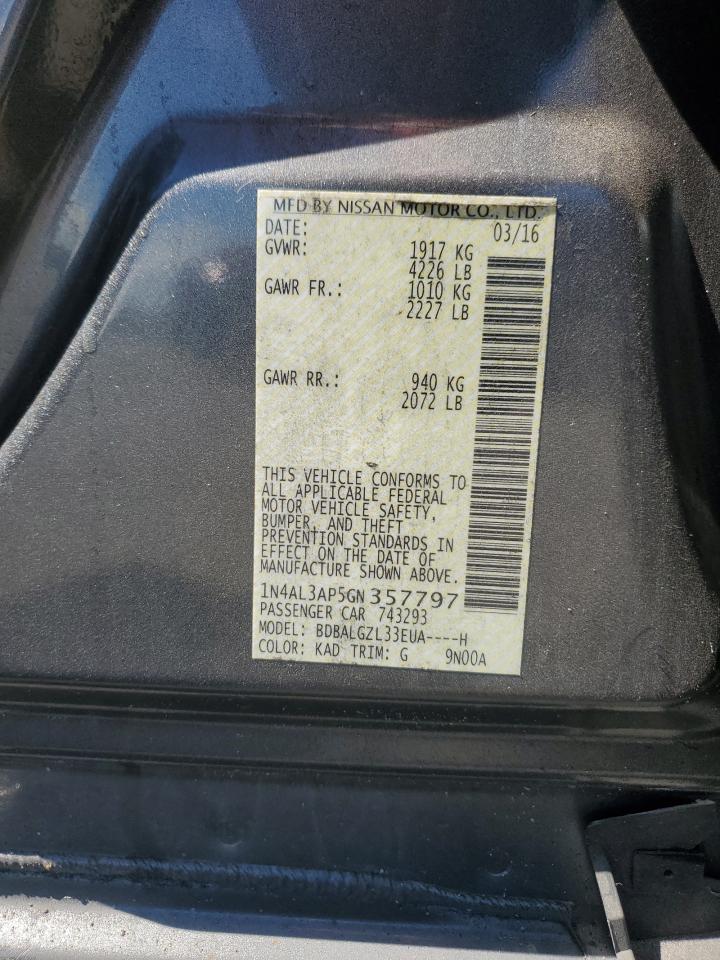 2016 Nissan Altima 2.5 VIN: 1N4AL3AP5GN357797 Lot: 82389955