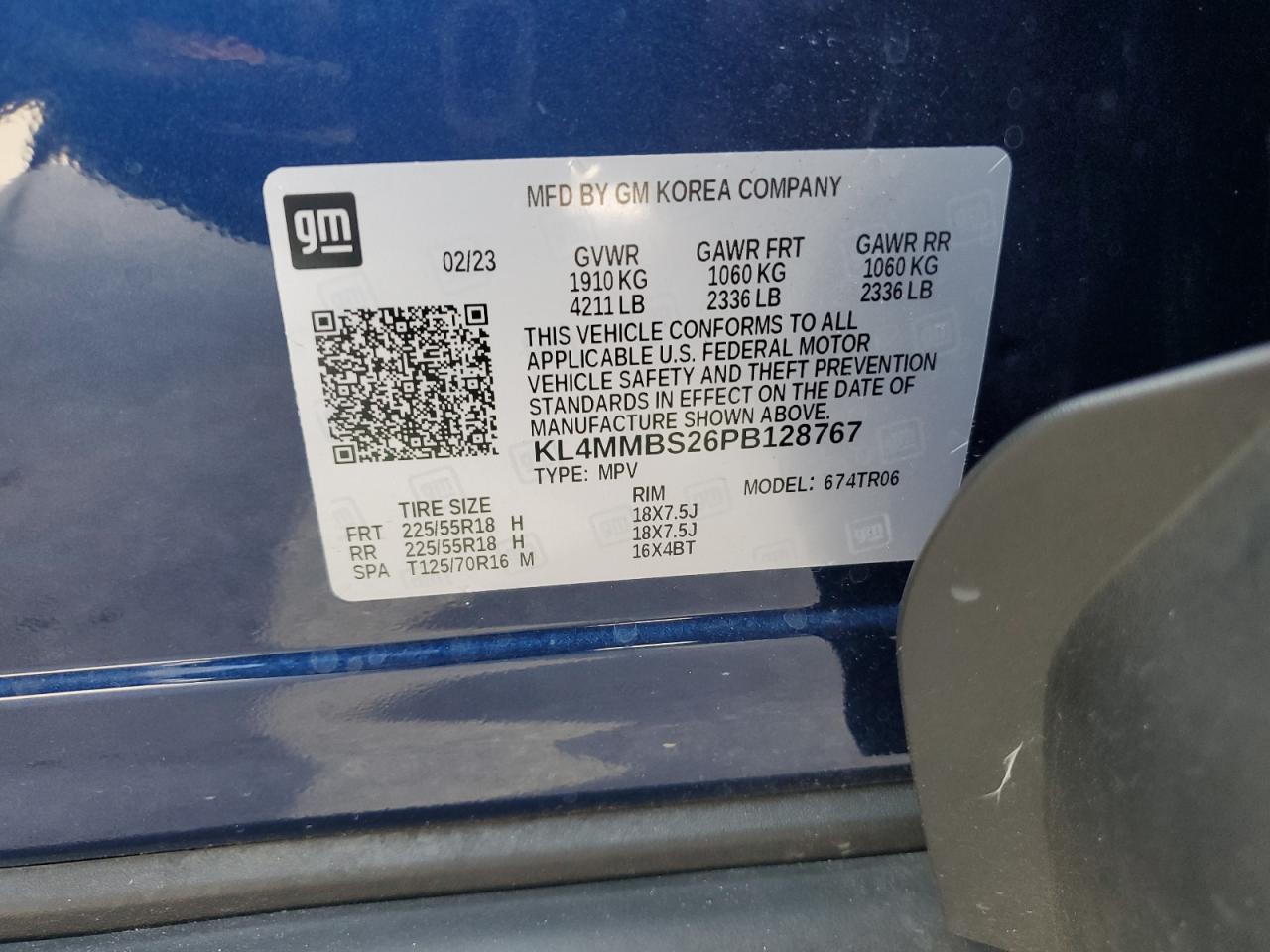 2023 Buick Encore Gx Preferred VIN: KL4MMBS26PB128767 Lot: 89475775