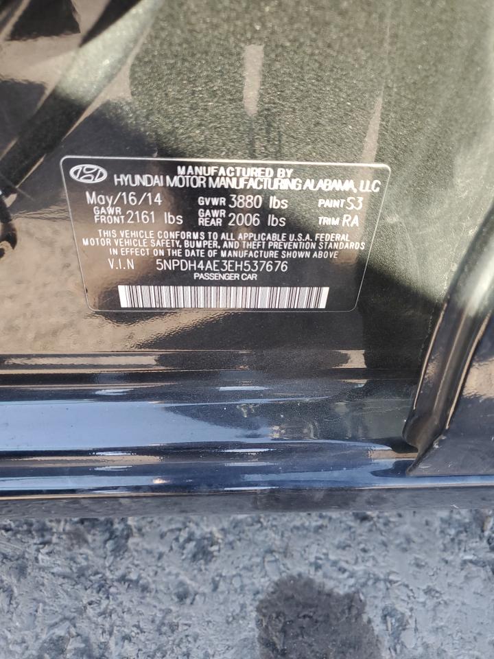 2014 Hyundai Elantra Se VIN: 5NPDH4AE3EH537676 Lot: 85293255