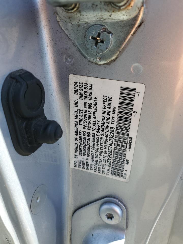 2004 Honda Element Ex VIN: 5J6YH28574L033289 Lot: 82530635