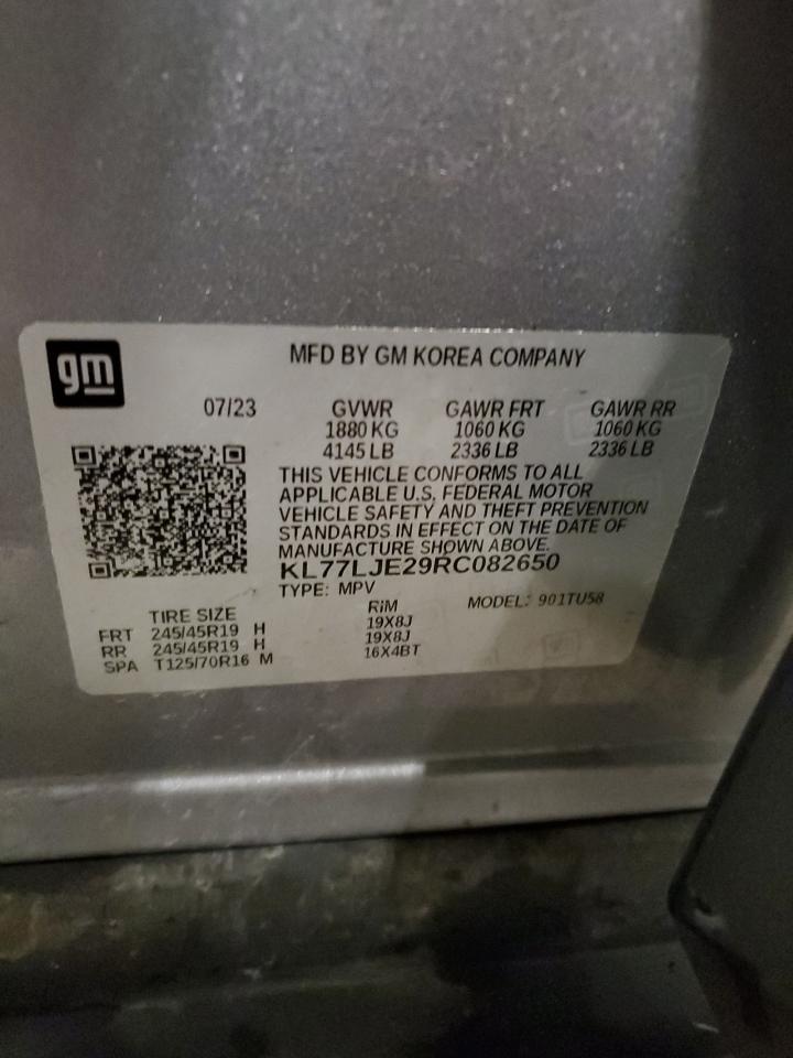 2024 Chevrolet Trax 2Rs VIN: KL77LJE29RC082650 Lot: 86899995