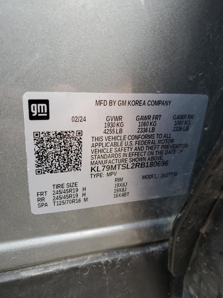2024 Chevrolet Trailblazer Rs VIN: KL79MTSL2RB180696 Lot: 84775715