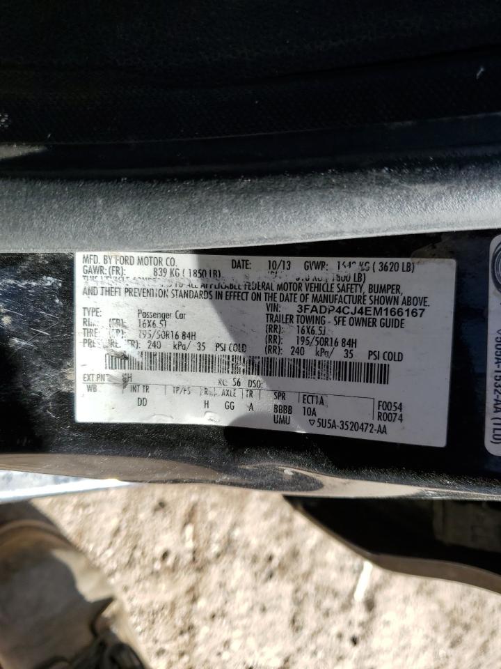 2014 Ford Fiesta Titanium VIN: 3FADP4CJ4EM166167 Lot: 85130555