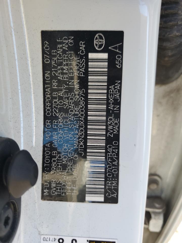 2010 Toyota Prius VIN: JTDKN3DUXA0038975 Lot: 86494115