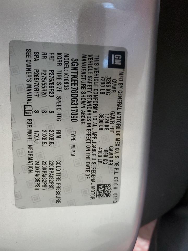 2013 Chevrolet Avalanche Ls VIN: 3GNTKEE76DG317090 Lot: 89539885