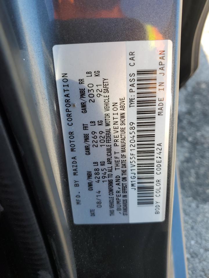 2015 Mazda 6 Touring VIN: JM1GJ1V55F1204589 Lot: 85540245