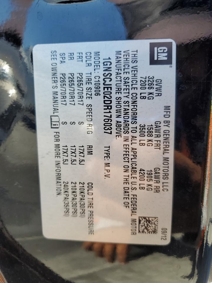 2013 Chevrolet Suburban C1500 Lt VIN: 1GNSCJE02DR176037 Lot: 85194465